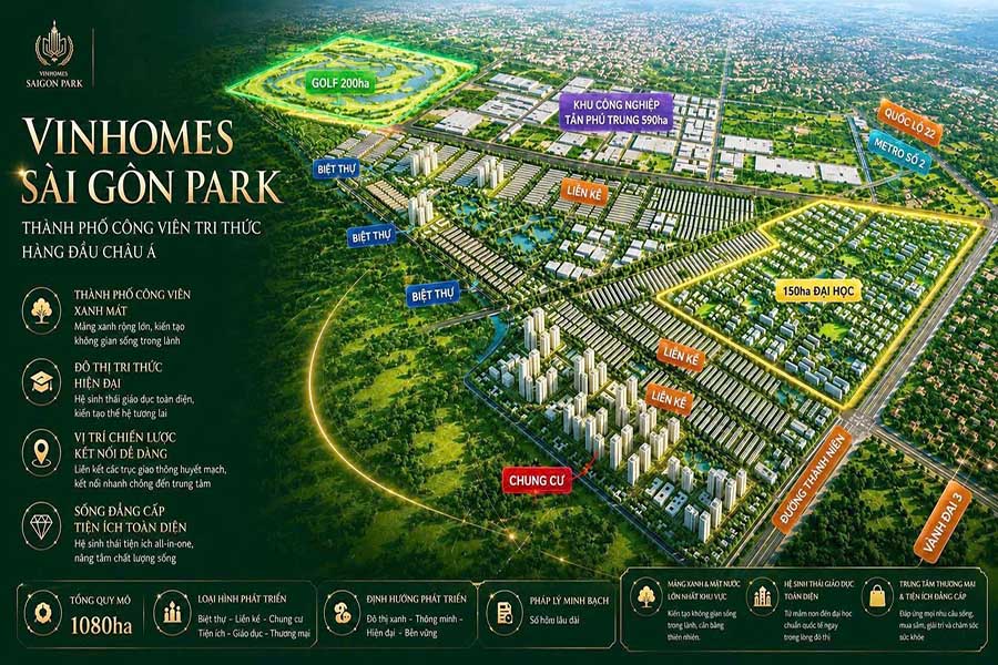 Vinhomes Saigon Park đại đô thị tây bắc Thành Phố Hồ chí Minh